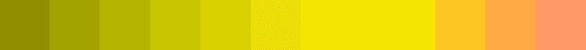 Yellow Website Color Range