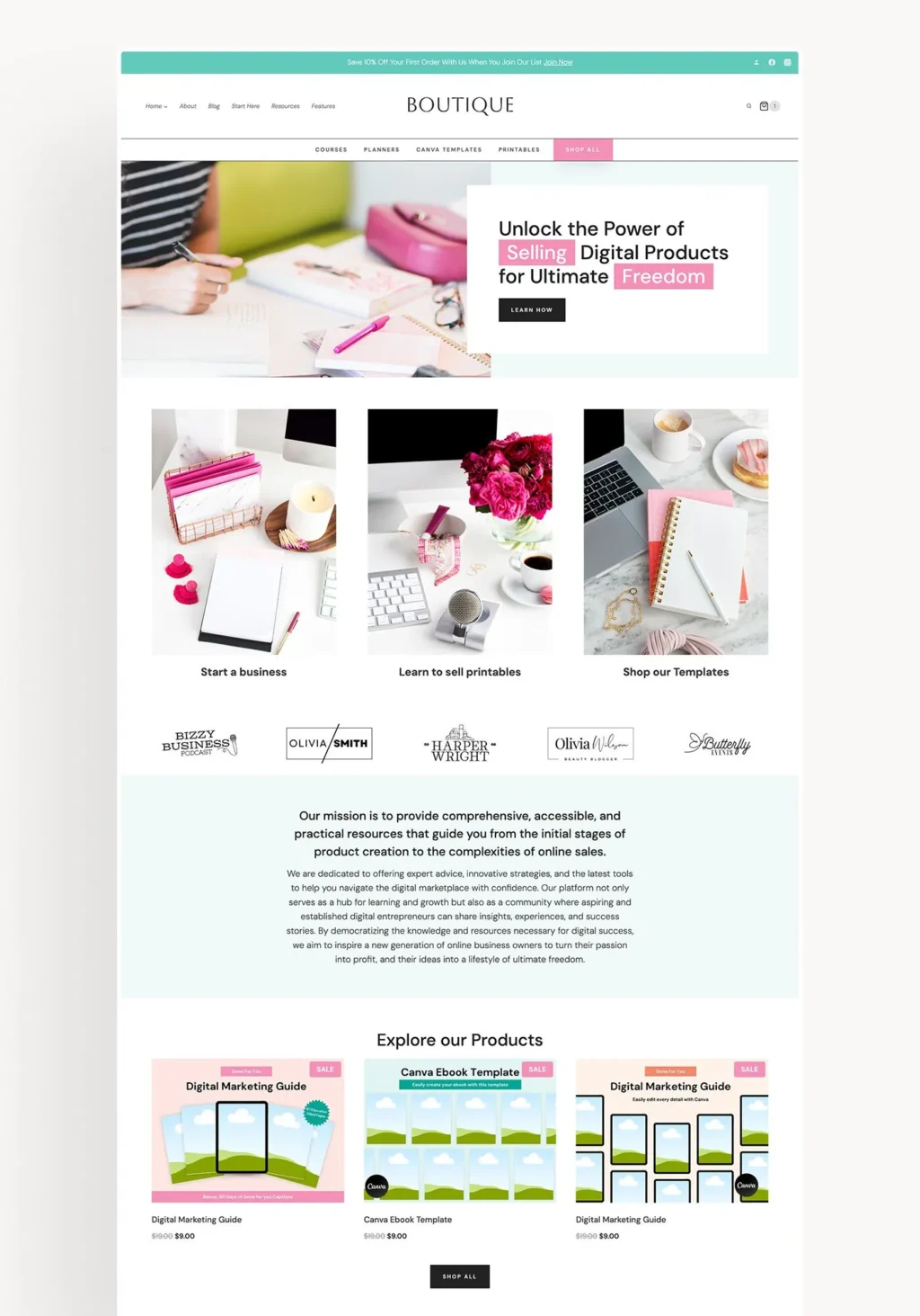 WordPress Boutique Theme