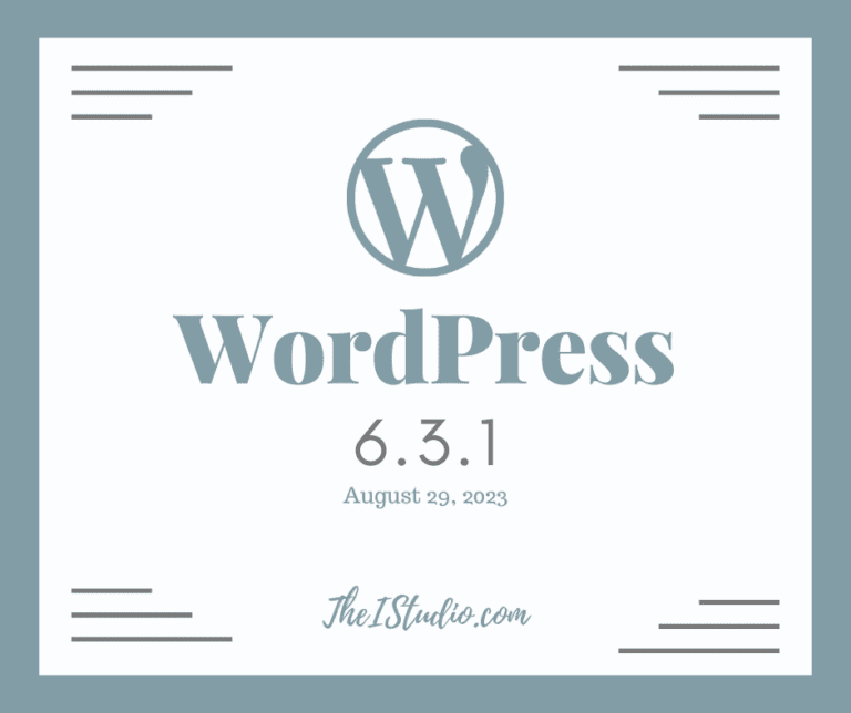Update to WordPress 6.3.1 Maintenance Release
